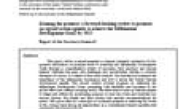 A blurry screenshot of a scientific paper's first page showing the title, author information, and part of the abstract in a two-column format.